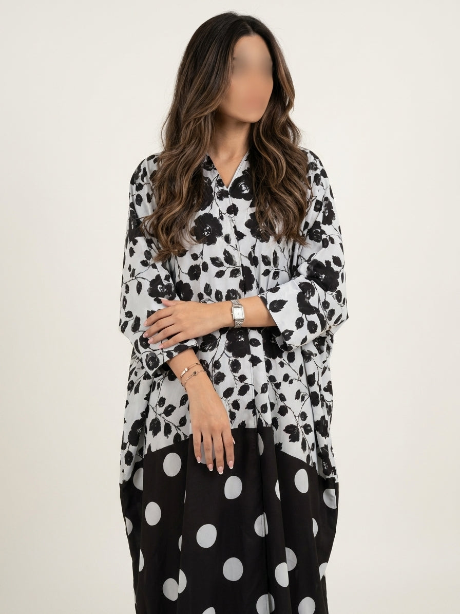 عباية طباعة | Printed Abaya	 - Image 1