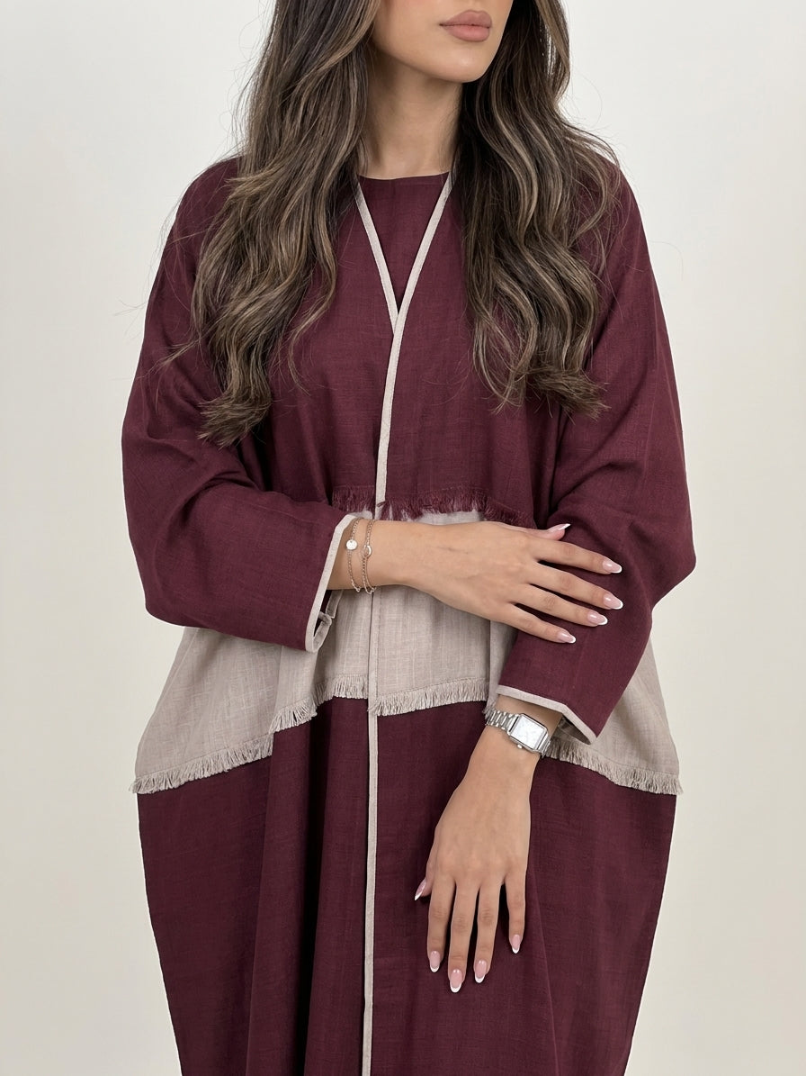 عباية بتدخيلة لينن - Image 4