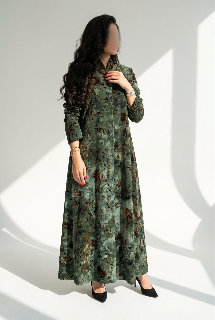 عباية بليزر جاكار منقوش - Image 2