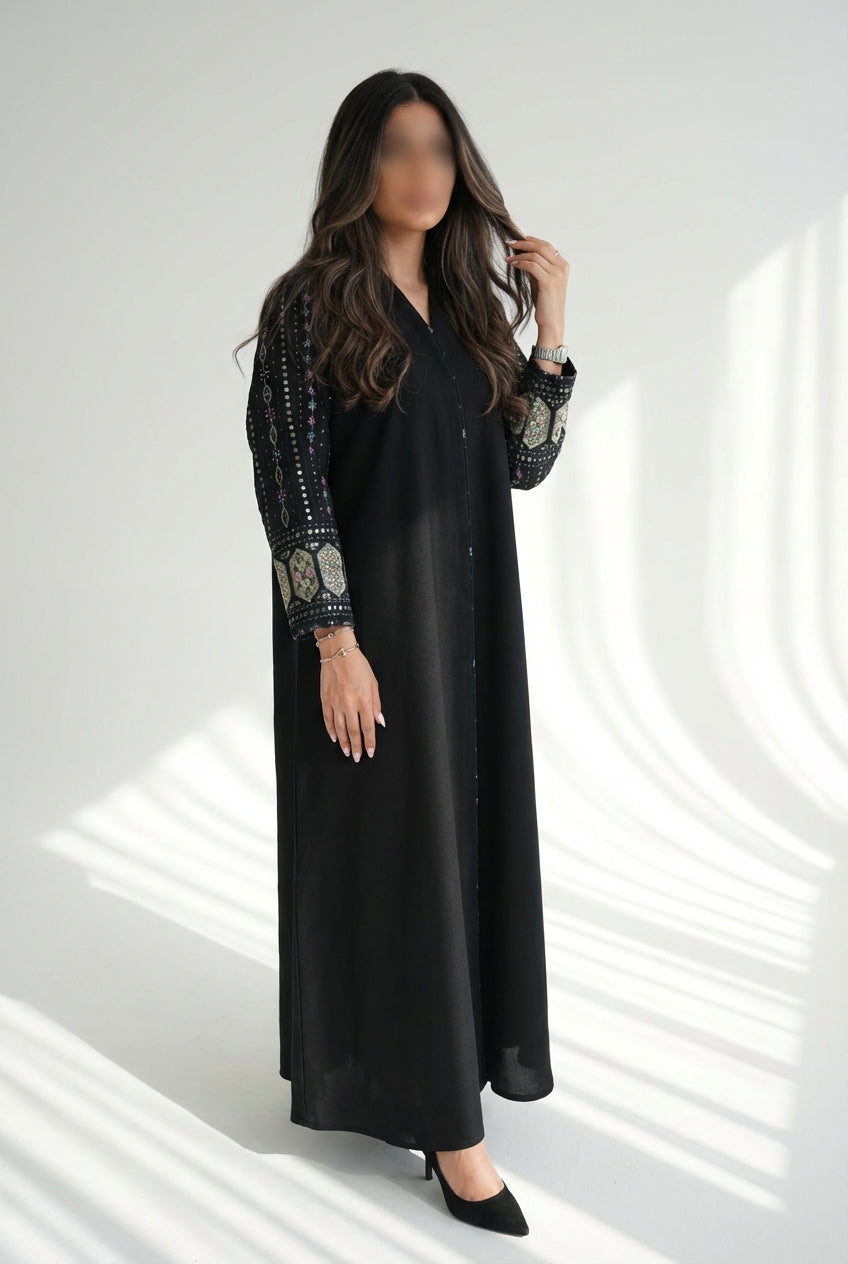 عباية اسود بتدخيله ركامة - Image 3