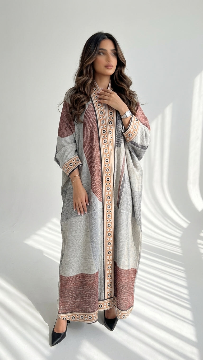عباية طباعة | Printed Abaya	 - Image 1