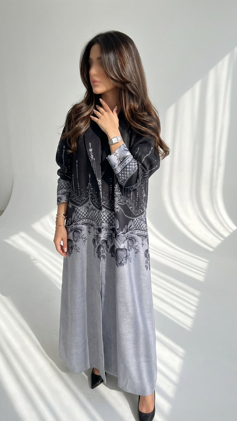 عباية لينن طباعة  - Image 1