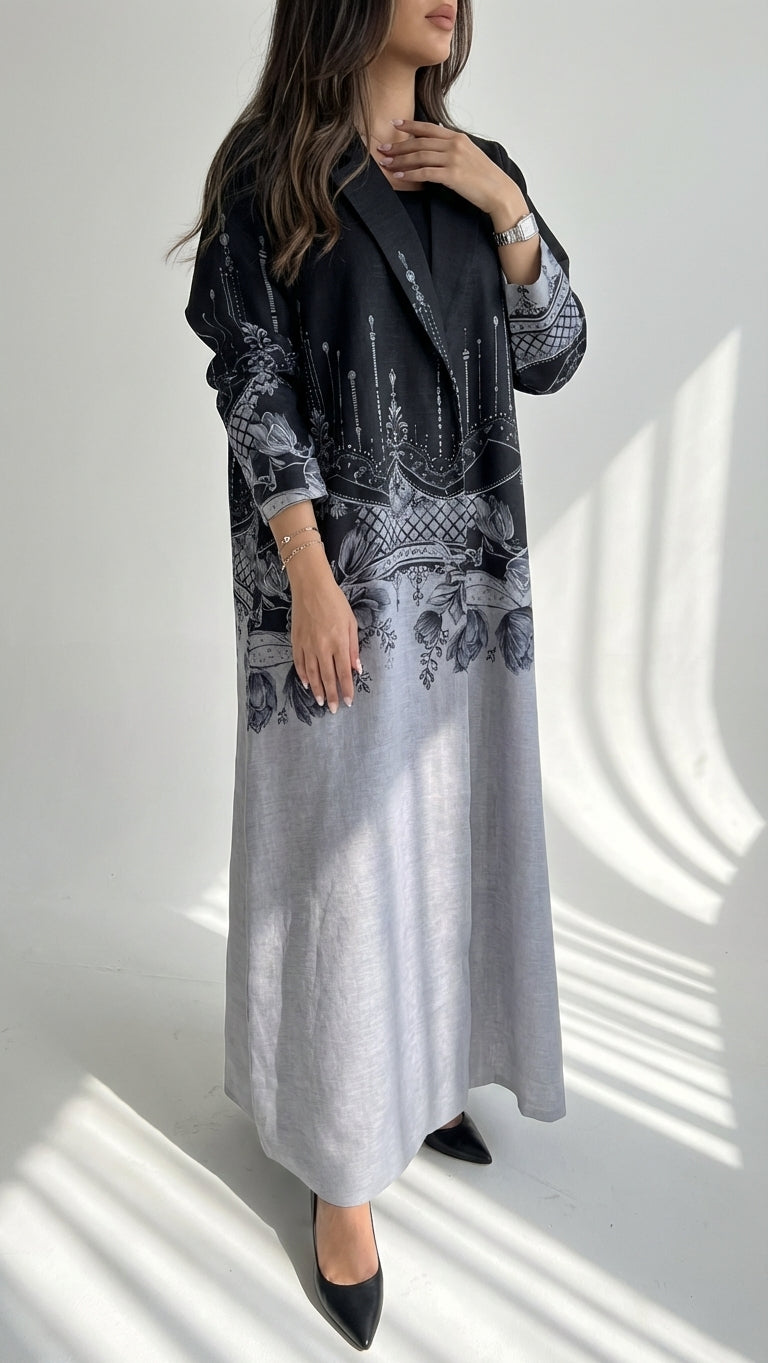 عباية لينن طباعة  - Image 2