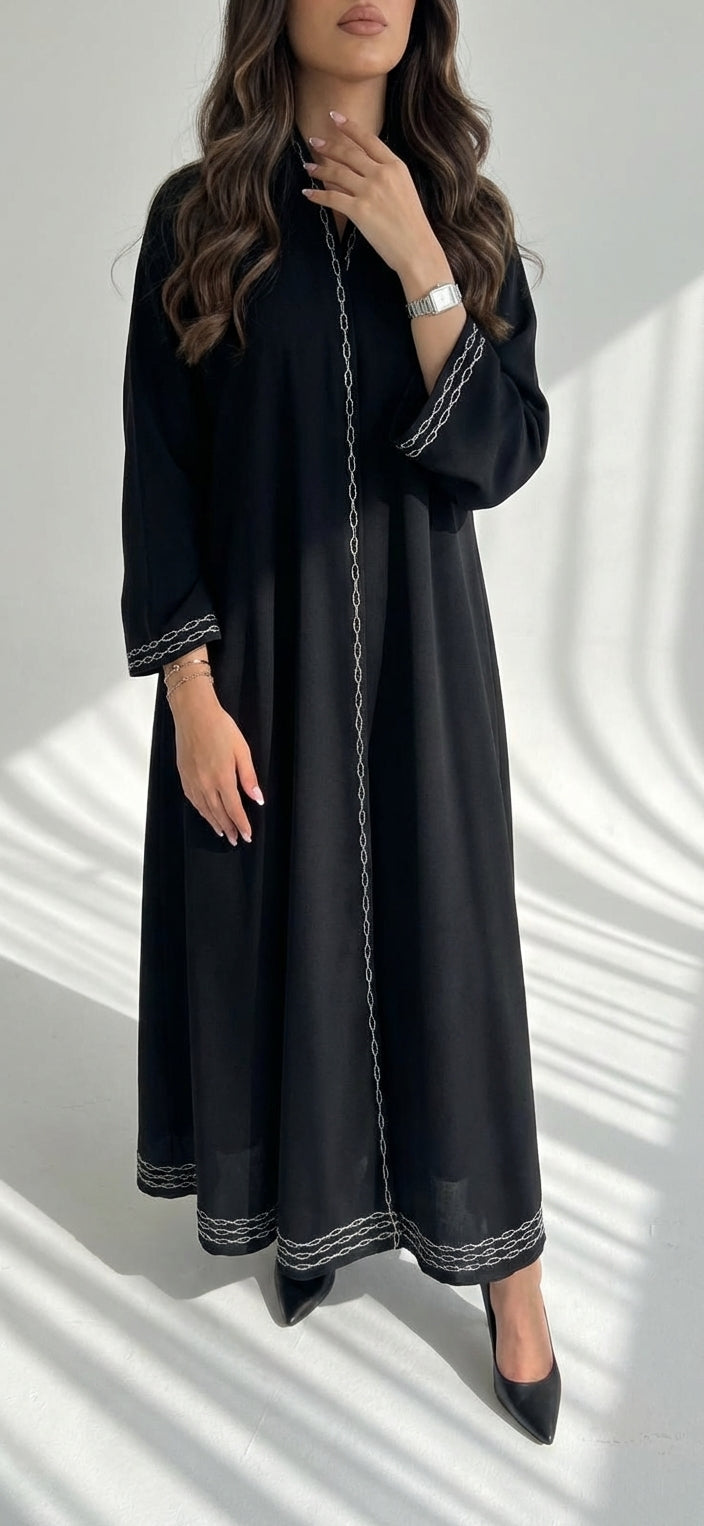 عباية تطريز قيطان - Image 1