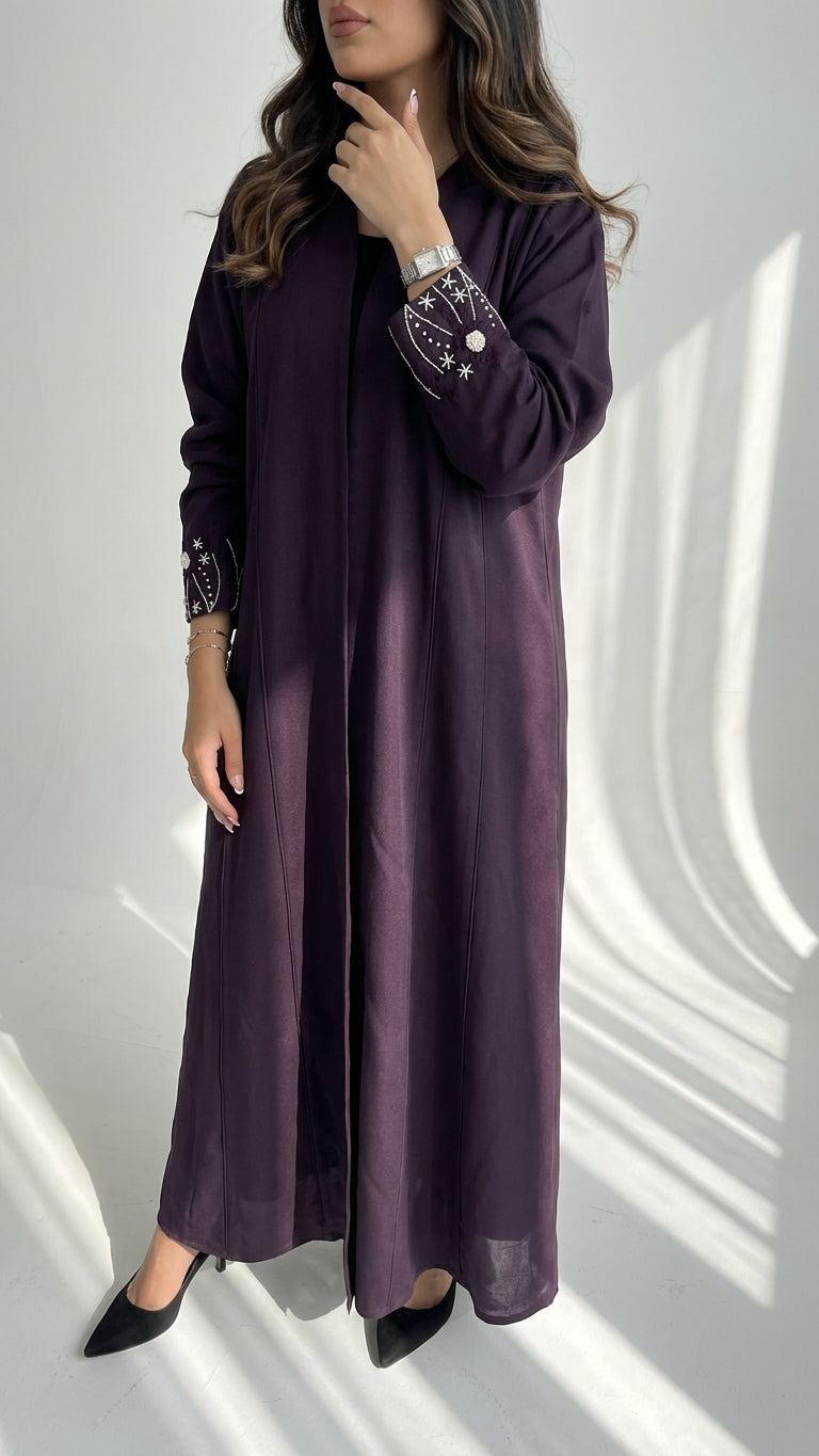 عباية كريب بتطريز شك  - Image 2