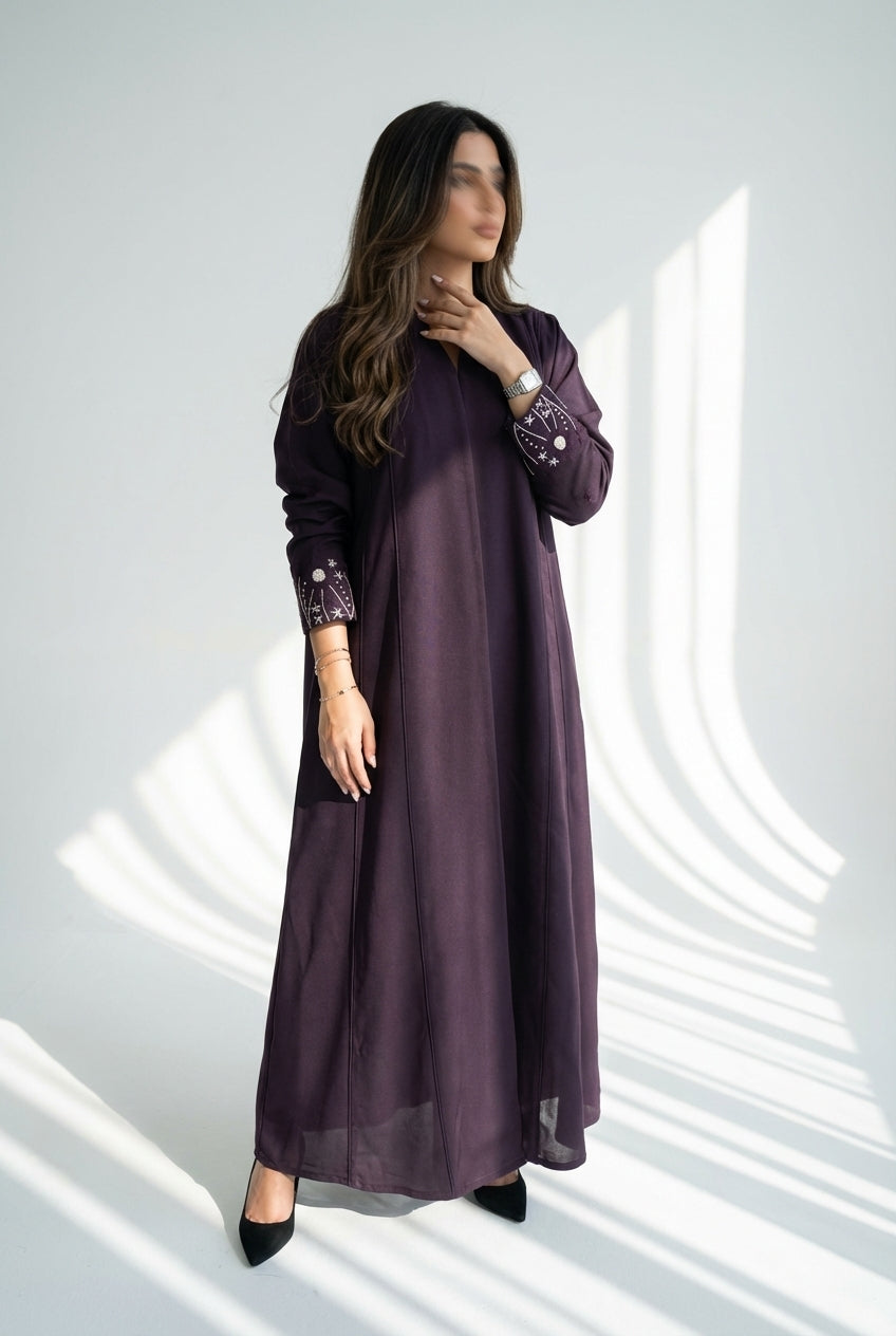 عباية كريب بتطريز شك  - Image 1