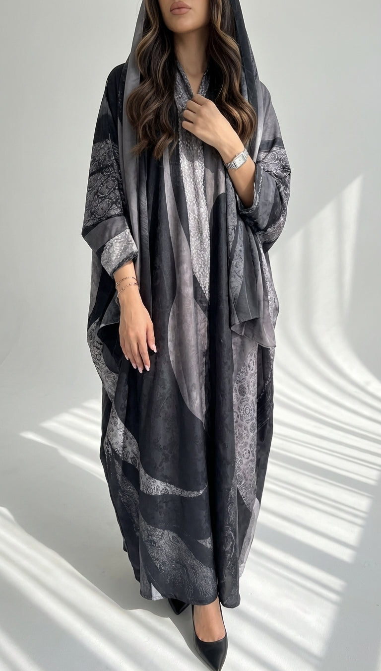 عباية طباعة | Printed Abaya	 - Image 1