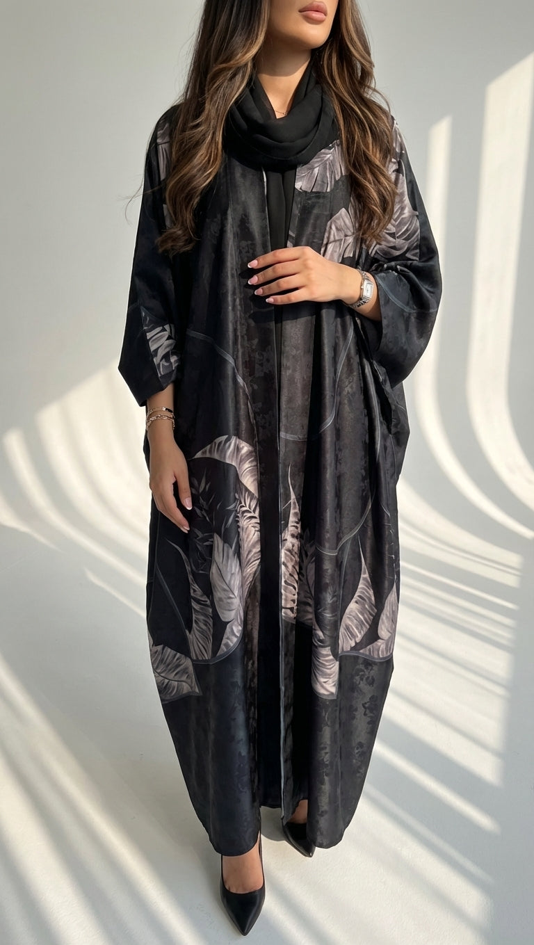 عباية طباعة | Printed Abaya	 - Image 3