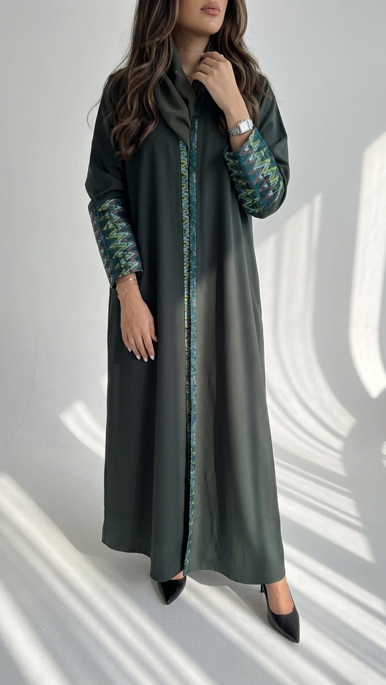 عباية كريب بتدخيلة دانتيل  - Image 1