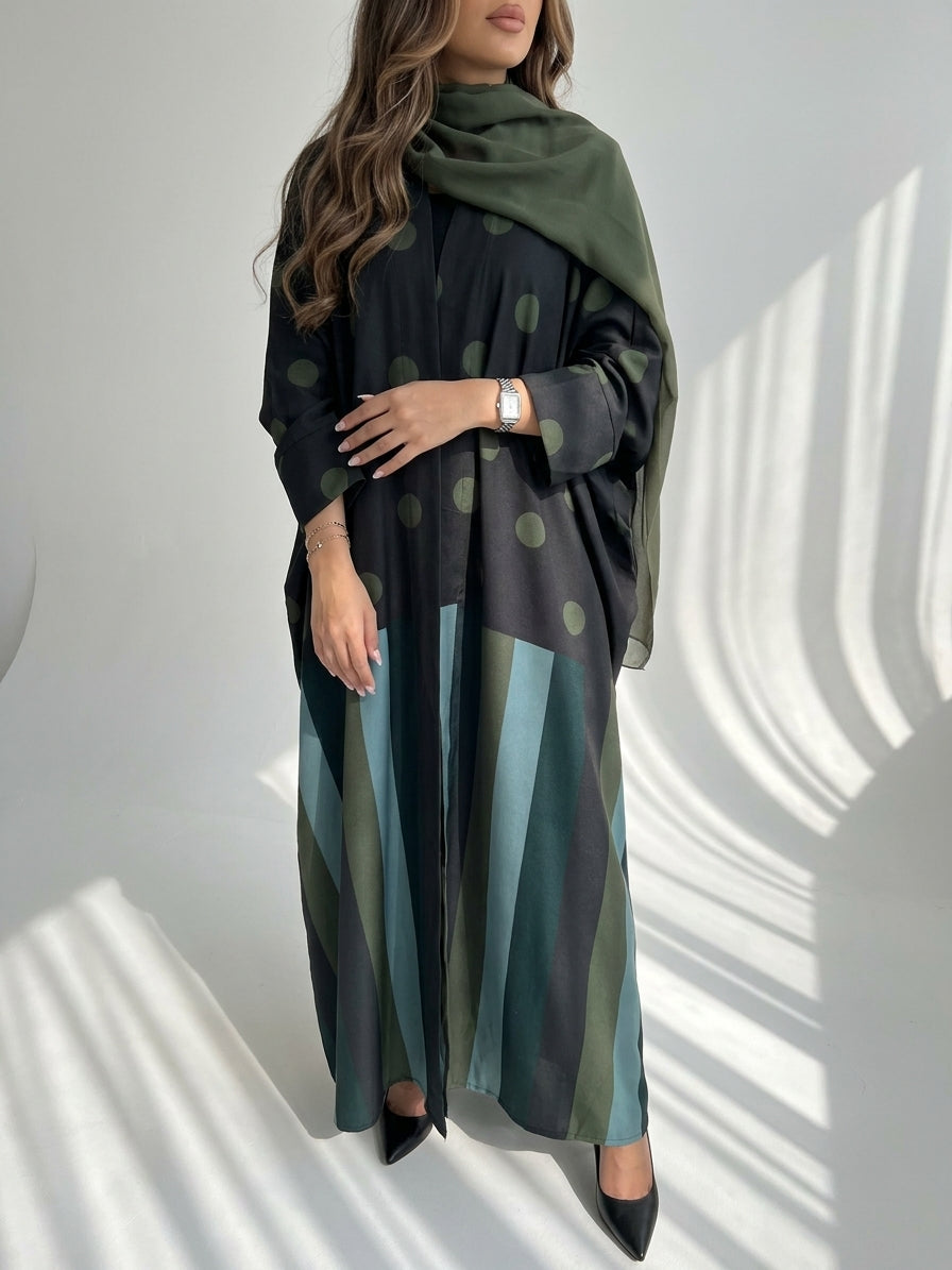 عباية طباعة | Printed Abaya	 - Image 3