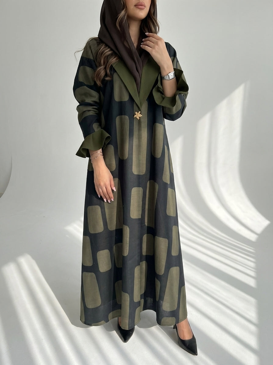 عباية طباعة | Printed Abaya	 - Image 1
