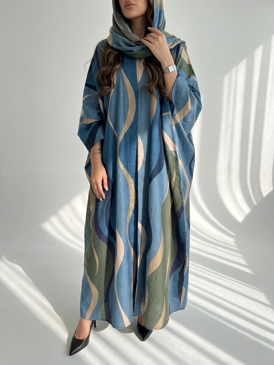 عباية طباعة | Printed Abaya	 - Image 1