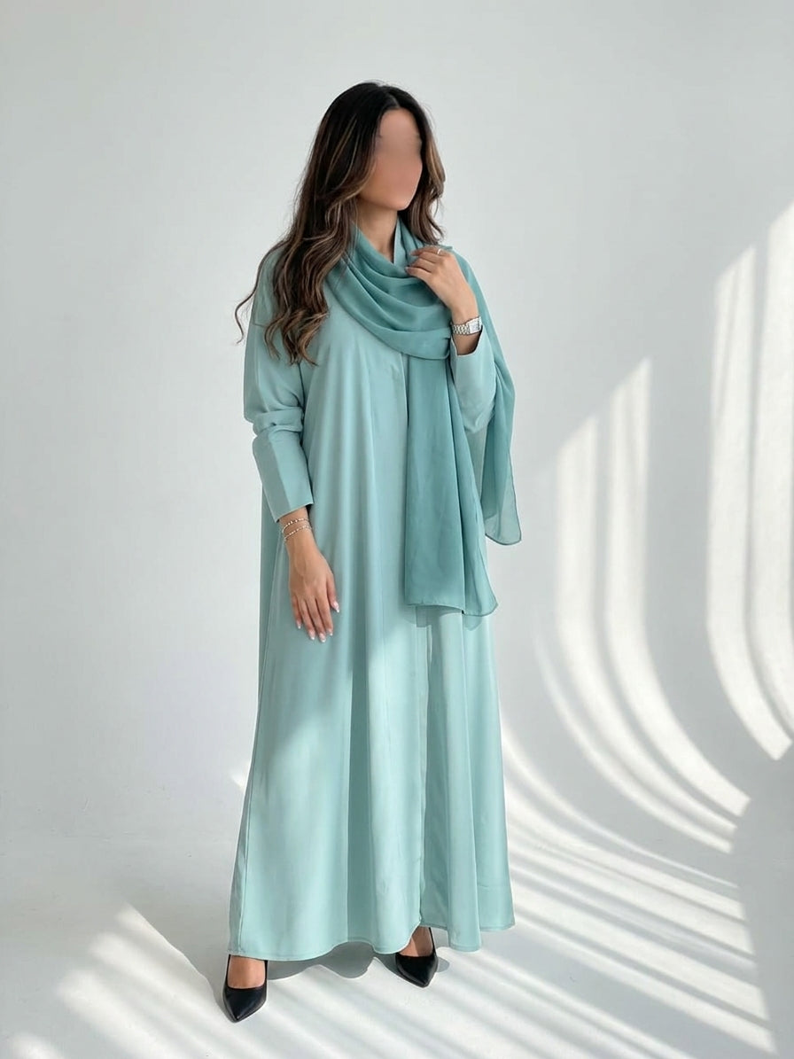 عباية كريب بيسك|Basic Crepe Abaya - Image 1
