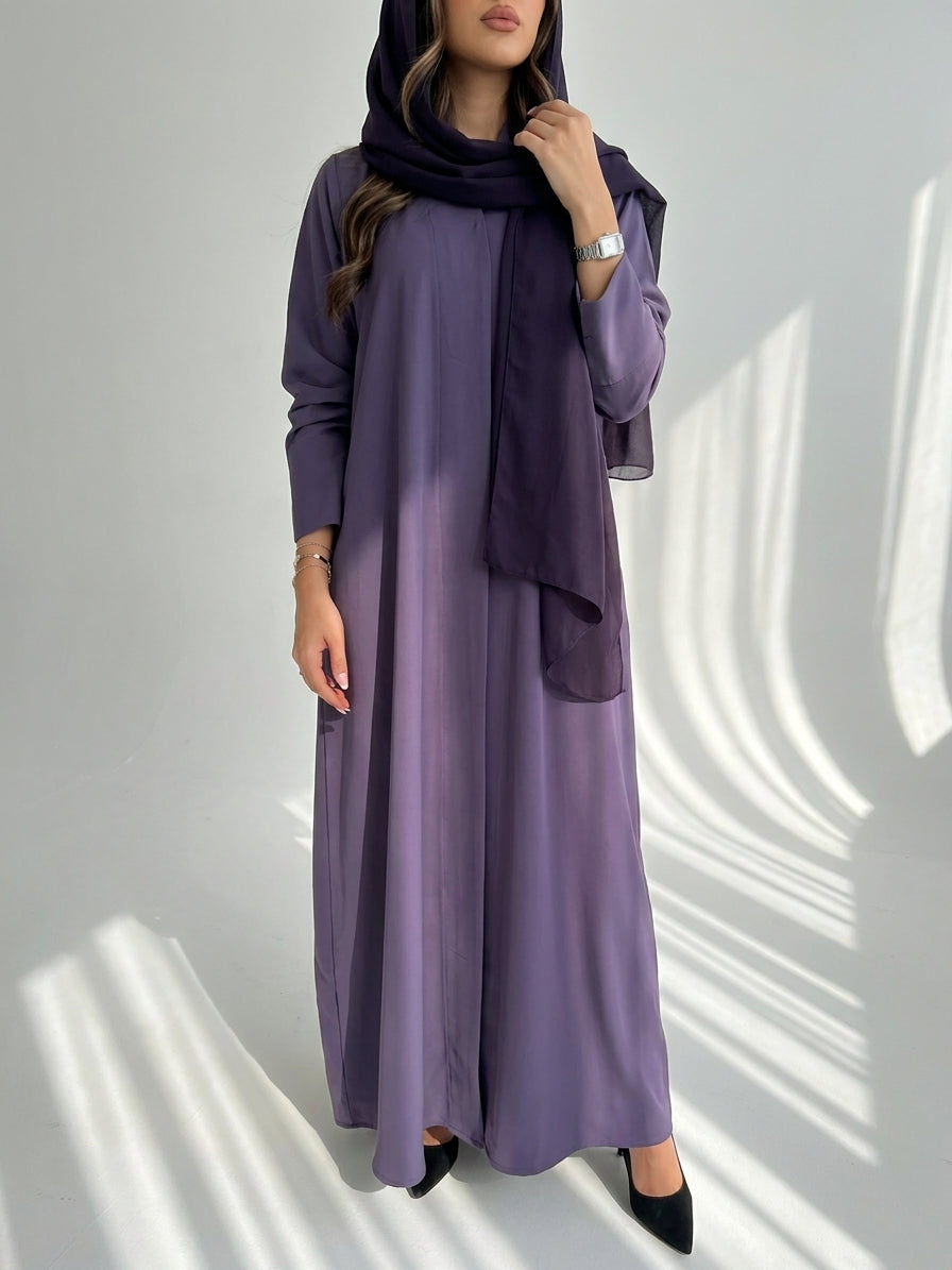 عباية كريب بيسك|Basic Crepe Abaya	 - Image 1