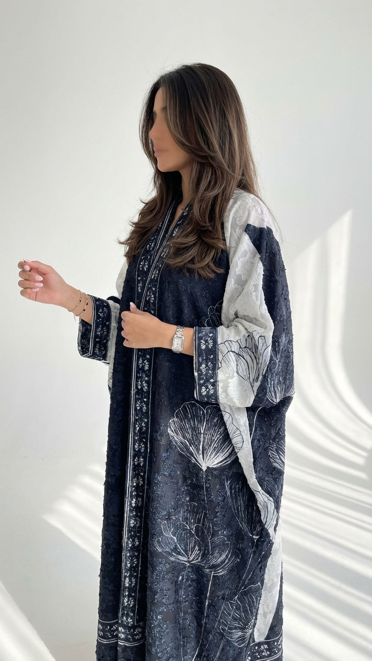 عباية طباعة | Printed Abaya	 - Image 2