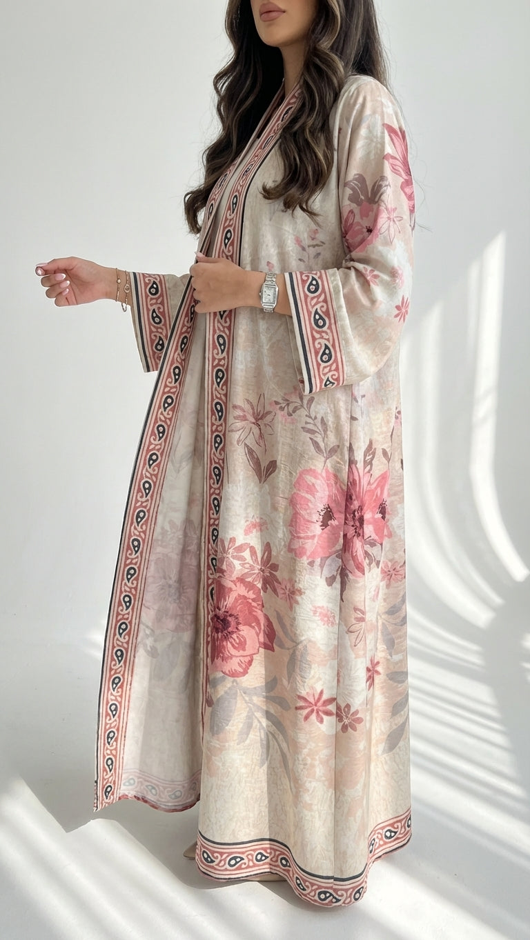 عباية طباعة | Printed Abaya	 - Image 1