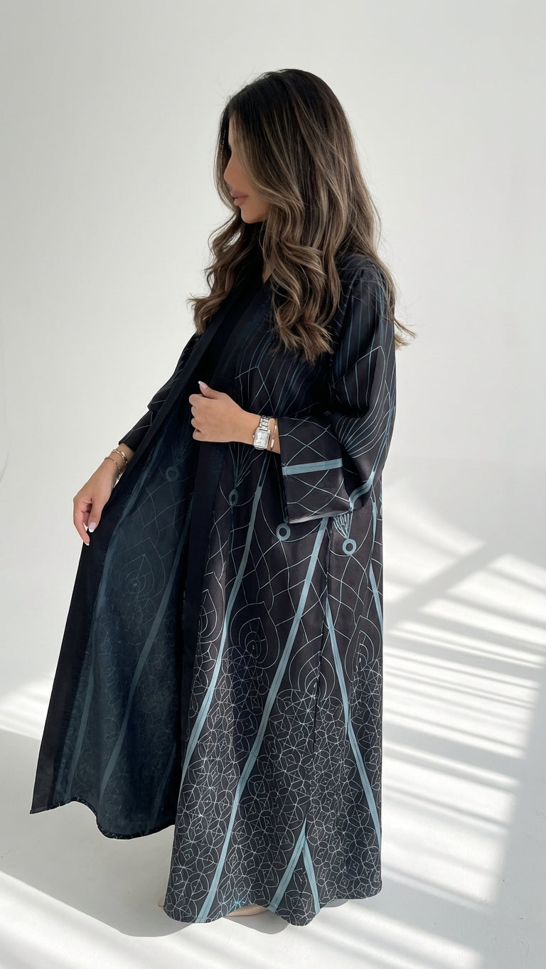 عباية طباعة | Printed Abaya - Image 2