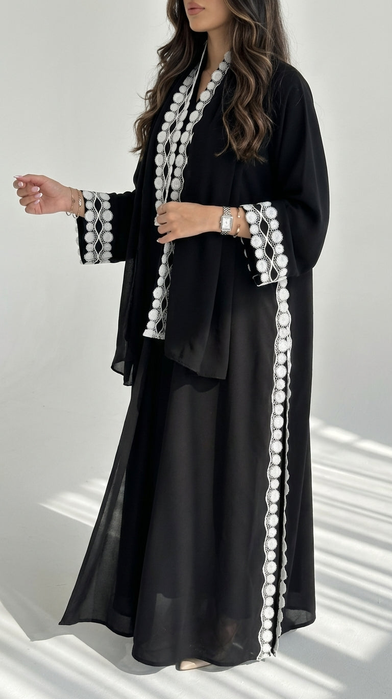 عباية بتدخيلة كلفة تطريز  - Image 2