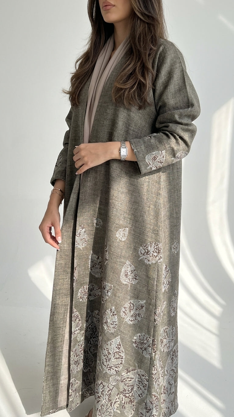 عباية لينن طباعة - Image 2