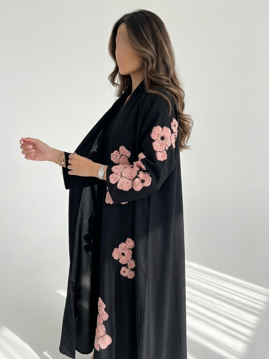 عباية بكلفة وردات  - Image 2