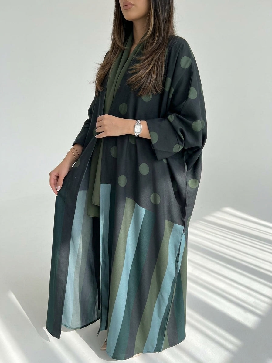 عباية طباعة | Printed Abaya	 - Image 2