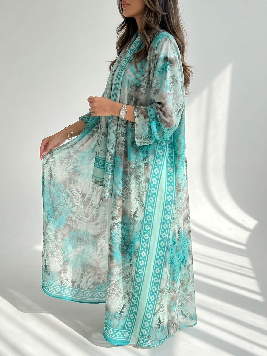 عباية طباعة | Printed Abaya	 - Image 3