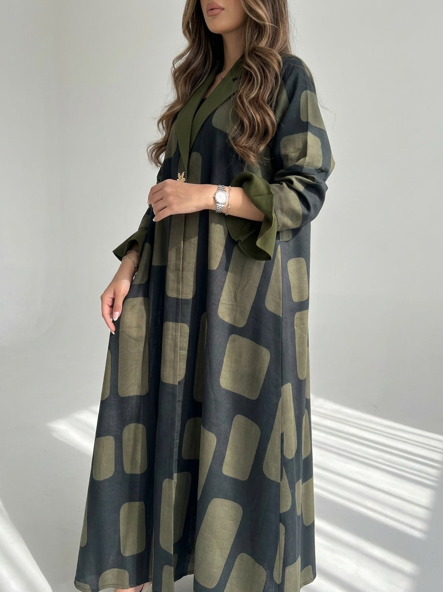 عباية طباعة | Printed Abaya	 - Image 2