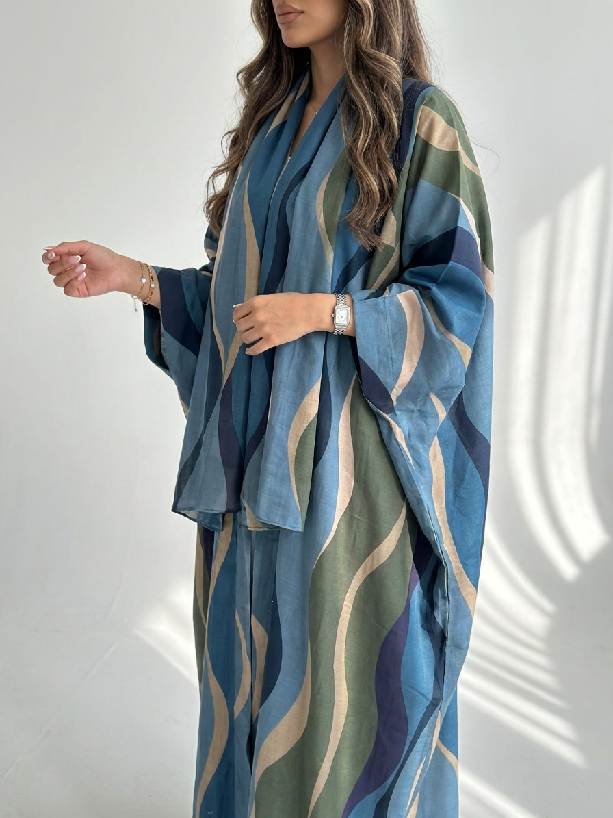 عباية طباعة | Printed Abaya	 - Image 2