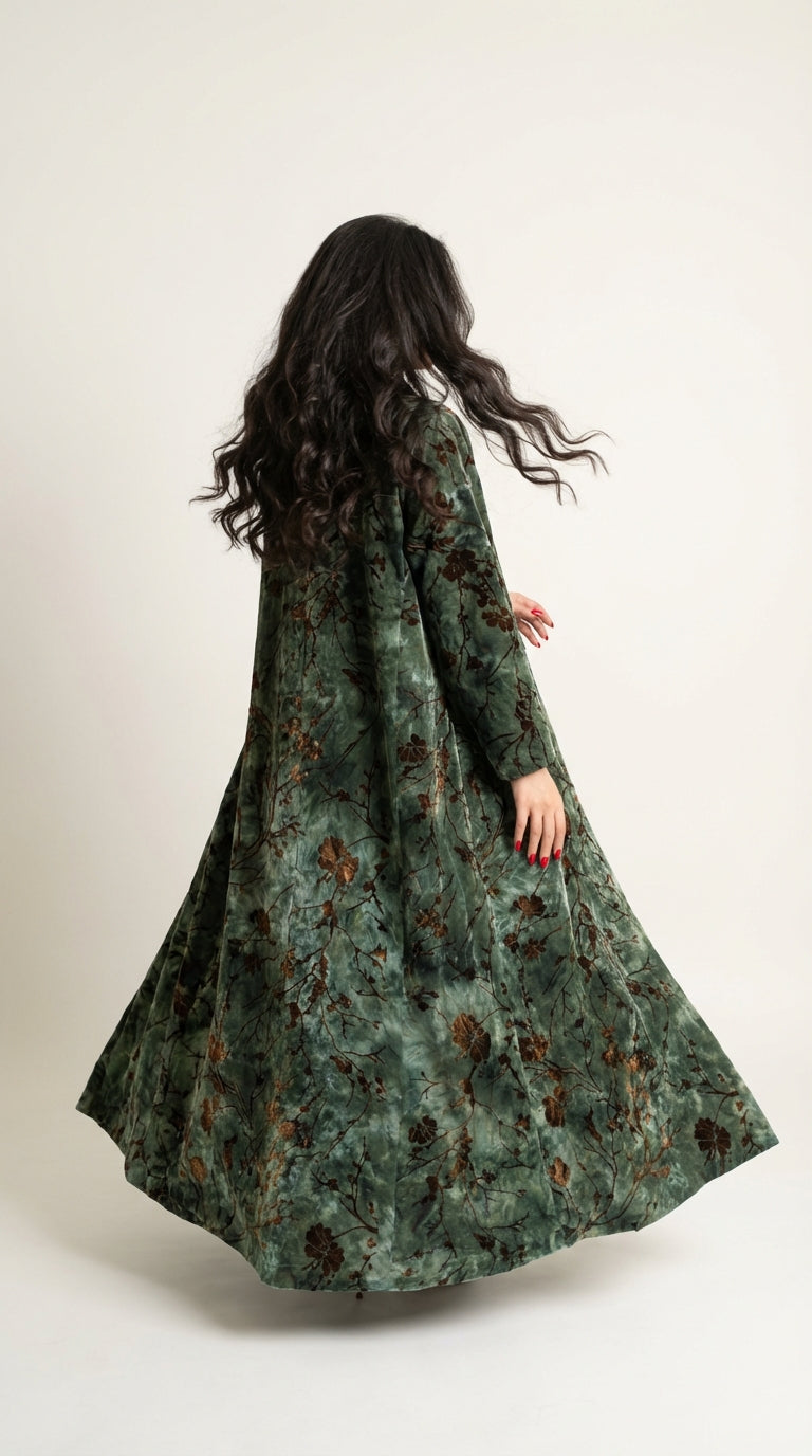 عباية بليزر جاكار منقوش - Image 4