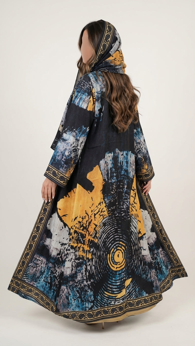 عباية طباعة | Printed Abaya	 - Image 4
