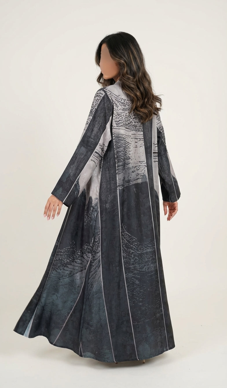 عباية طباعة | Printed Abaya	 - Image 4