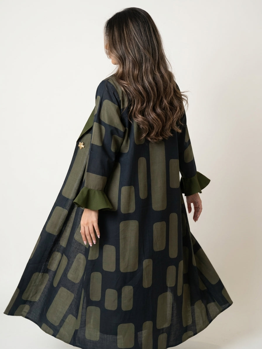 عباية طباعة | Printed Abaya	 - Image 3
