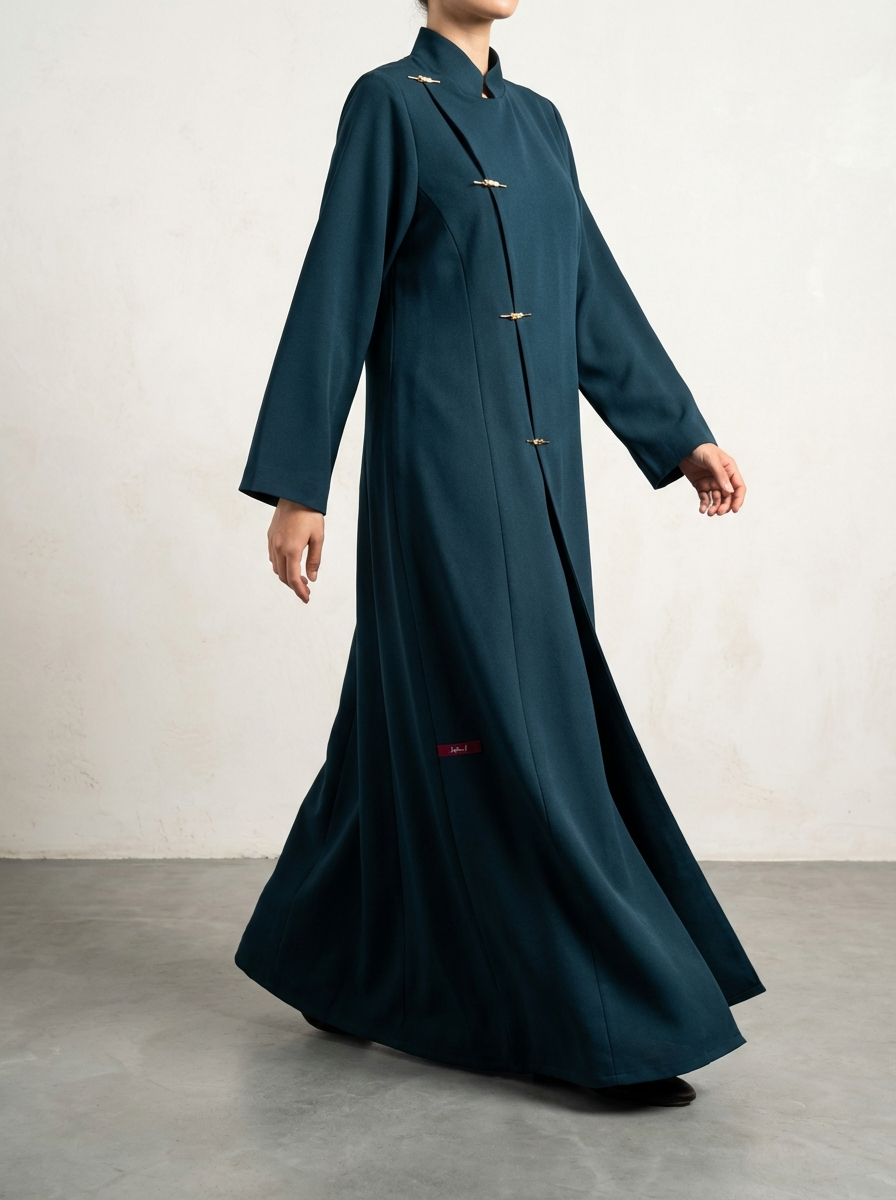 MWE109 - عباية بليزر بتقفيلة ذهبية