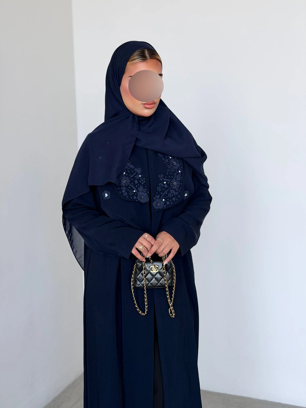 MWT4149 - عباية كحلي مطرزة - Aya